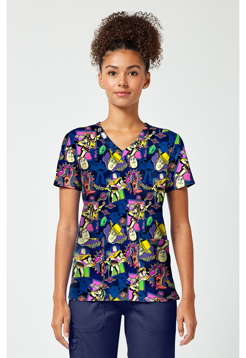 Comic Story - Print V-Neck Top – Disney