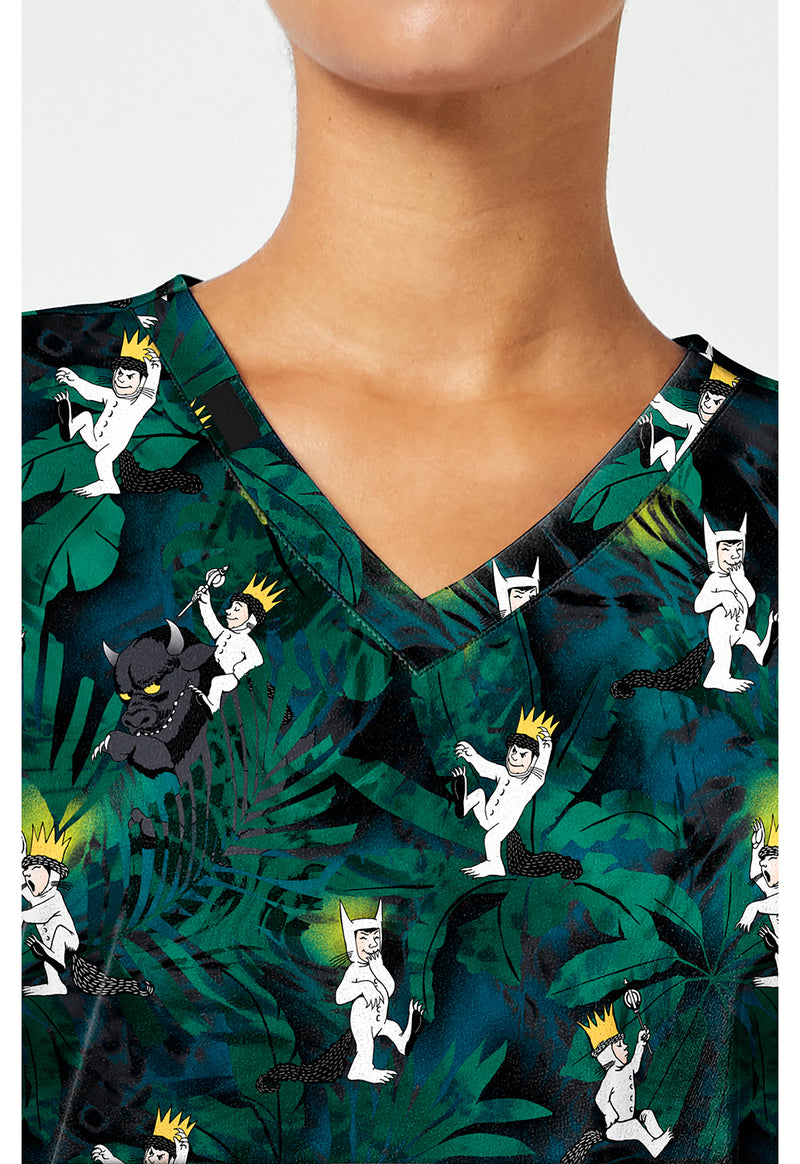 King Of Things - Print V-Neck Top – Character Prints (View 2)