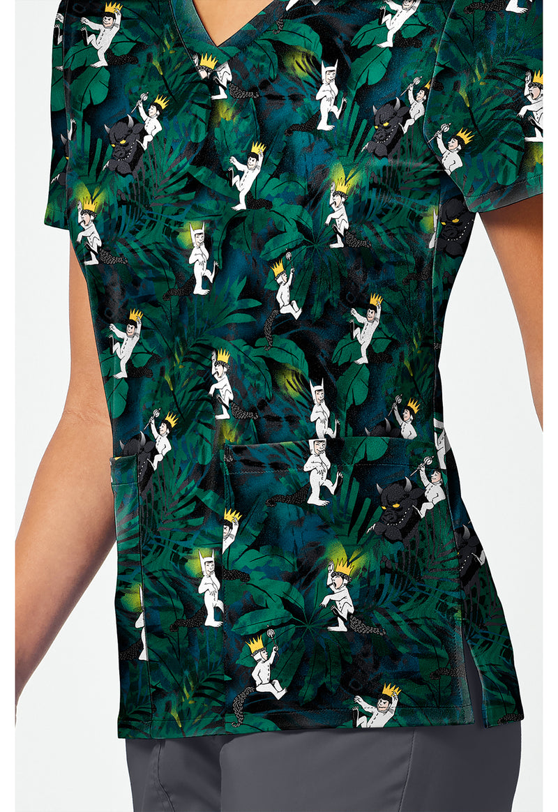 King Of Things - Print V-Neck Top – Character Prints (View 3)