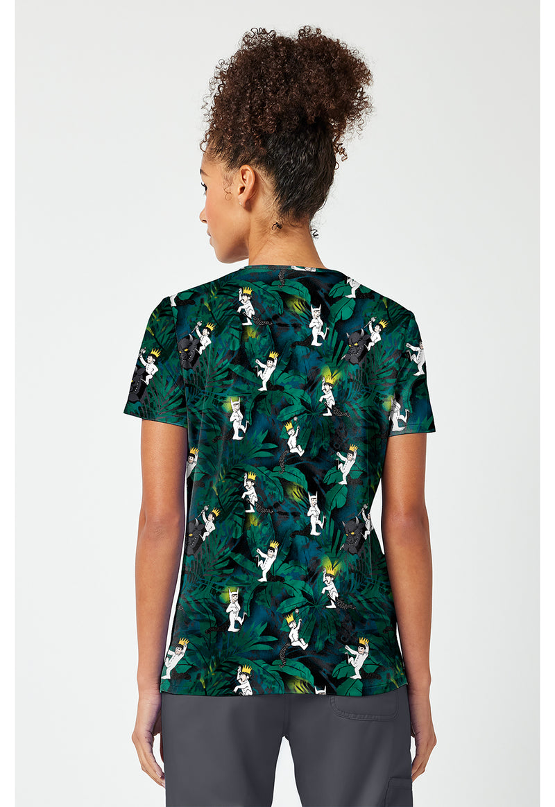 King Of Things - Print V-Neck Top – Character Prints (Back)