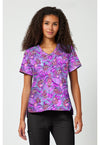 Here And Gone Again - Print V-Neck Top