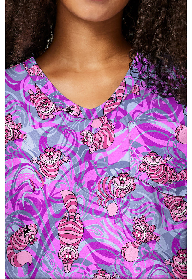 Here And Gone Again - Print V-Neck Top (View 2)