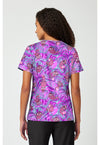 Here And Gone Again - Print V-Neck Top (Back)