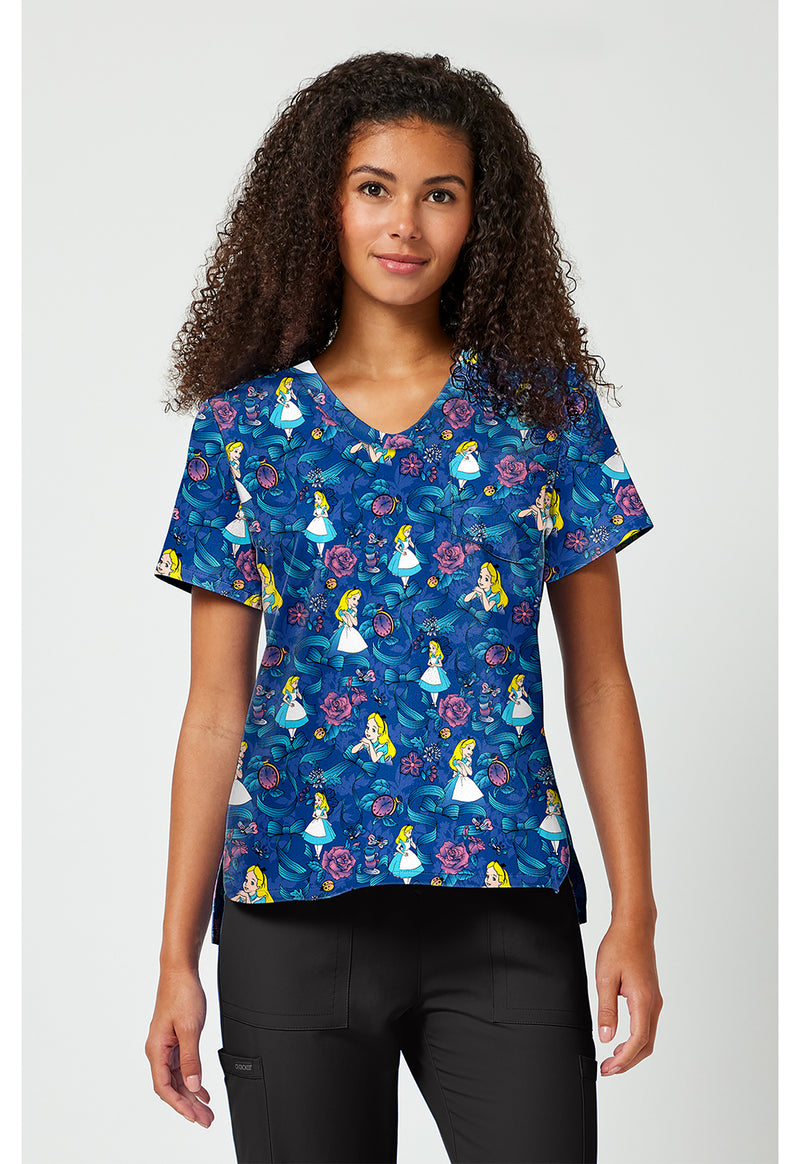 Bow-tanical - Print V-Neck Top