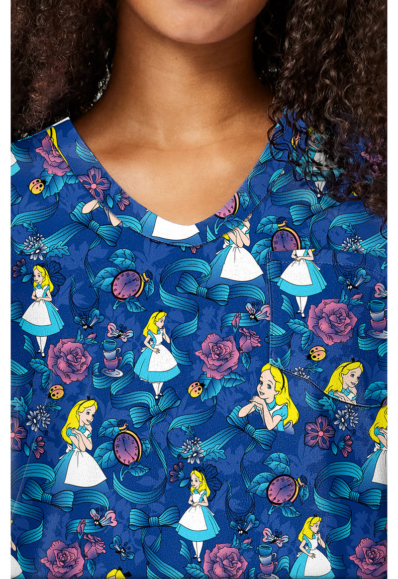 Bow-tanical - Print V-Neck Top (View 2)