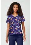 Cosmic Bluey - Print V-Neck Top