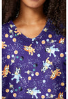 Cosmic Bluey - Print V-Neck Top (View 2)