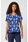 Nurse Bluey - Print V-Neck Top