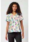 Puppy Pile - Print V-Neck Top