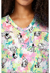 Puppy Pile - Print V-Neck Top (View 2)