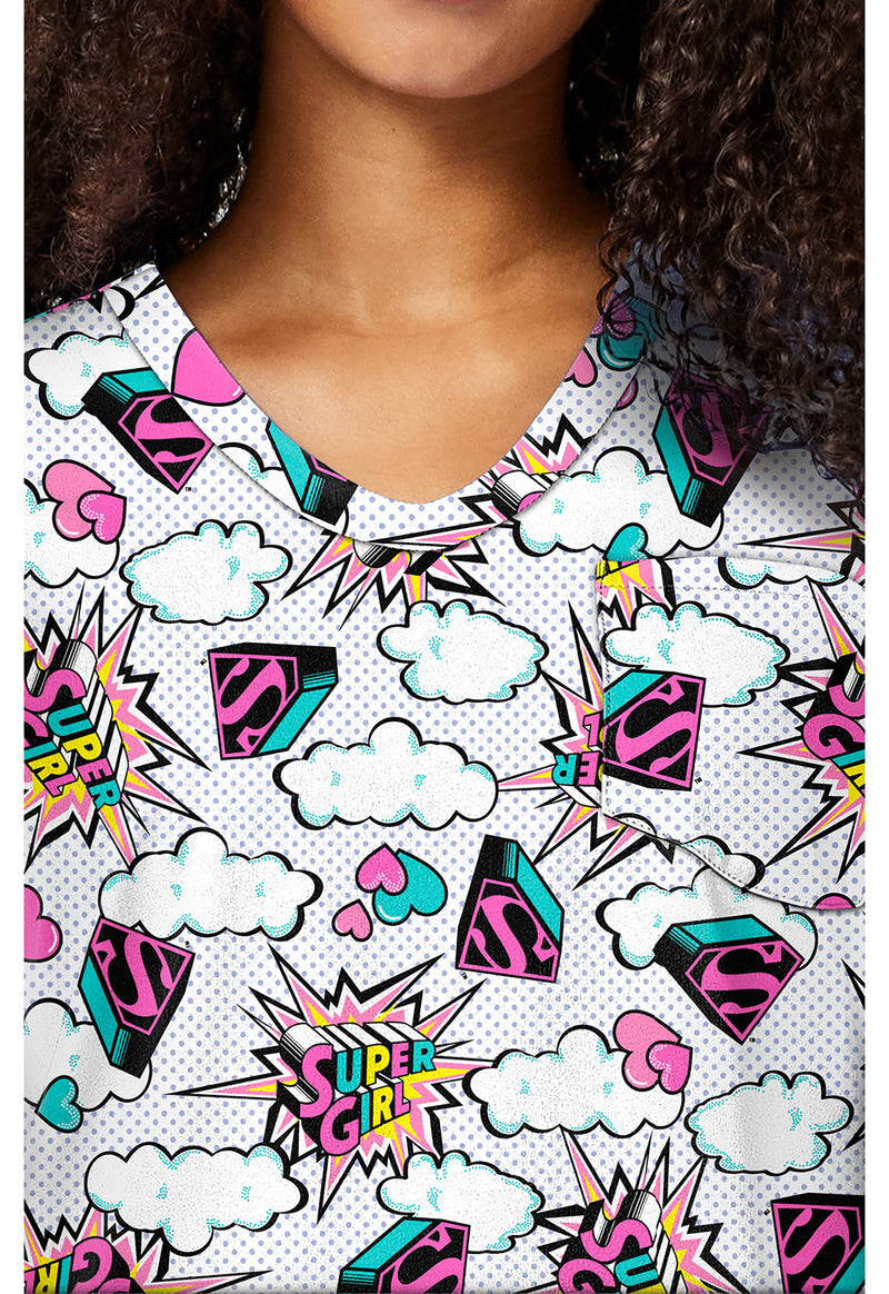 Head Skyward - Print V-Neck Top (View 2)