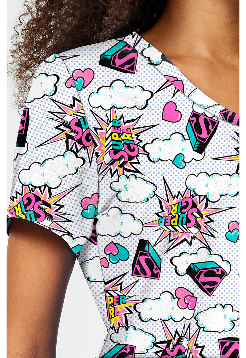 Head Skyward - Print V-Neck Top (View 3)