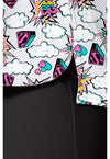 Head Skyward - Print V-Neck Top (View 4)