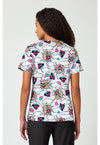 Head Skyward - Print V-Neck Top (Back)