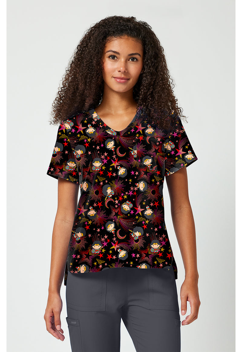 Super Celestial - Print V-Neck Top