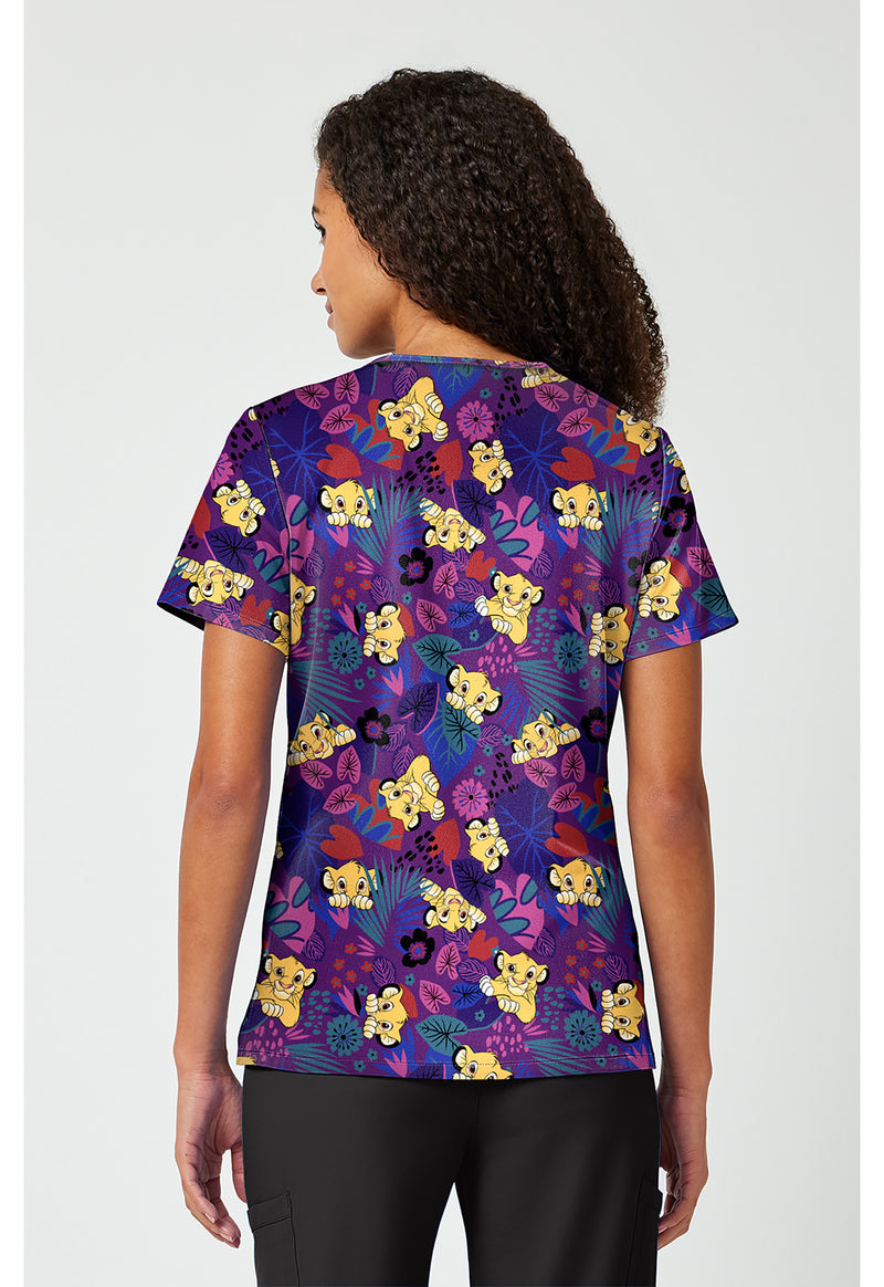 Simba-sational - Print V-Neck Top (Back)