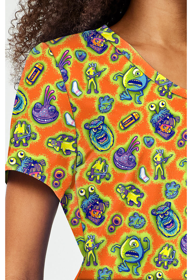 Code 2319 - Print V-Neck Top (View 3)