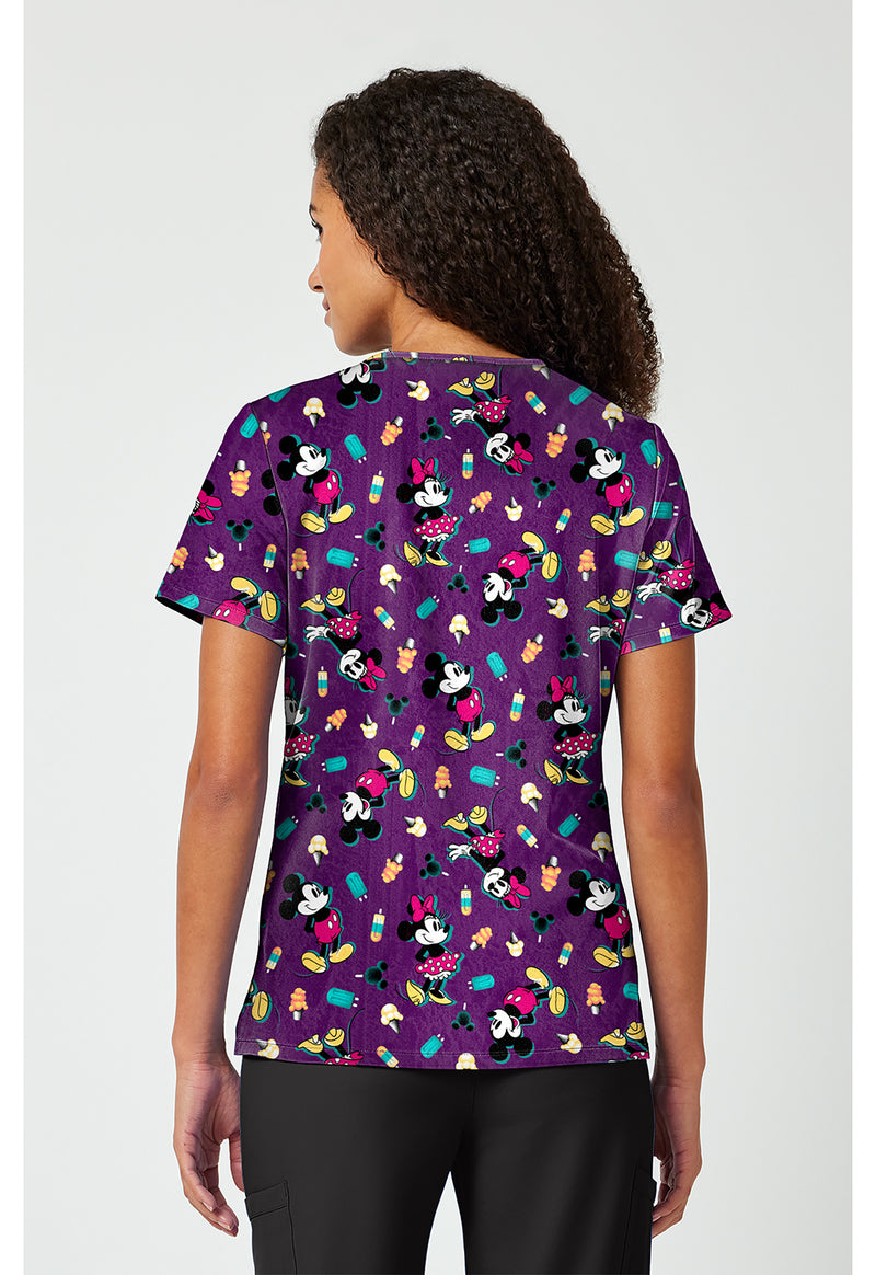 Yummy Freeze - Print V-Neck Top (Back)