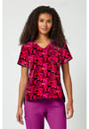 Ears A Geo - Print V-Neck Top