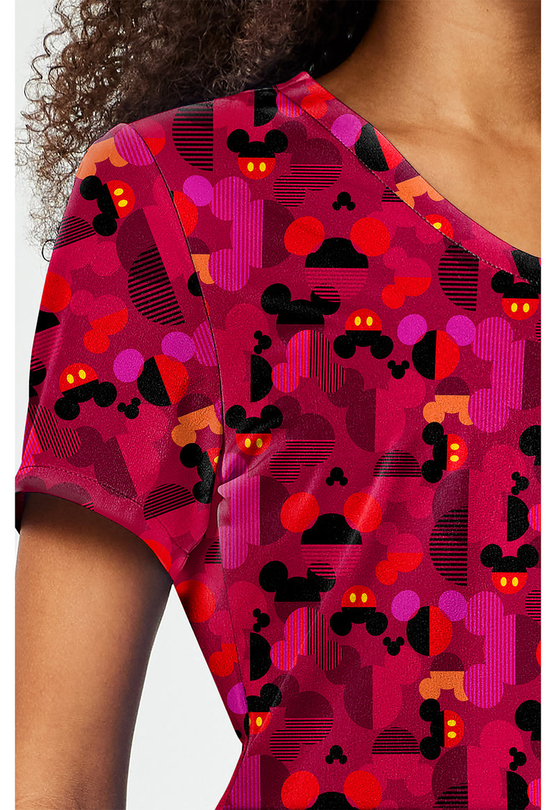Ears A Geo - Print V-Neck Top (View 3)