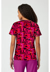 Ears A Geo - Print V-Neck Top (Back)