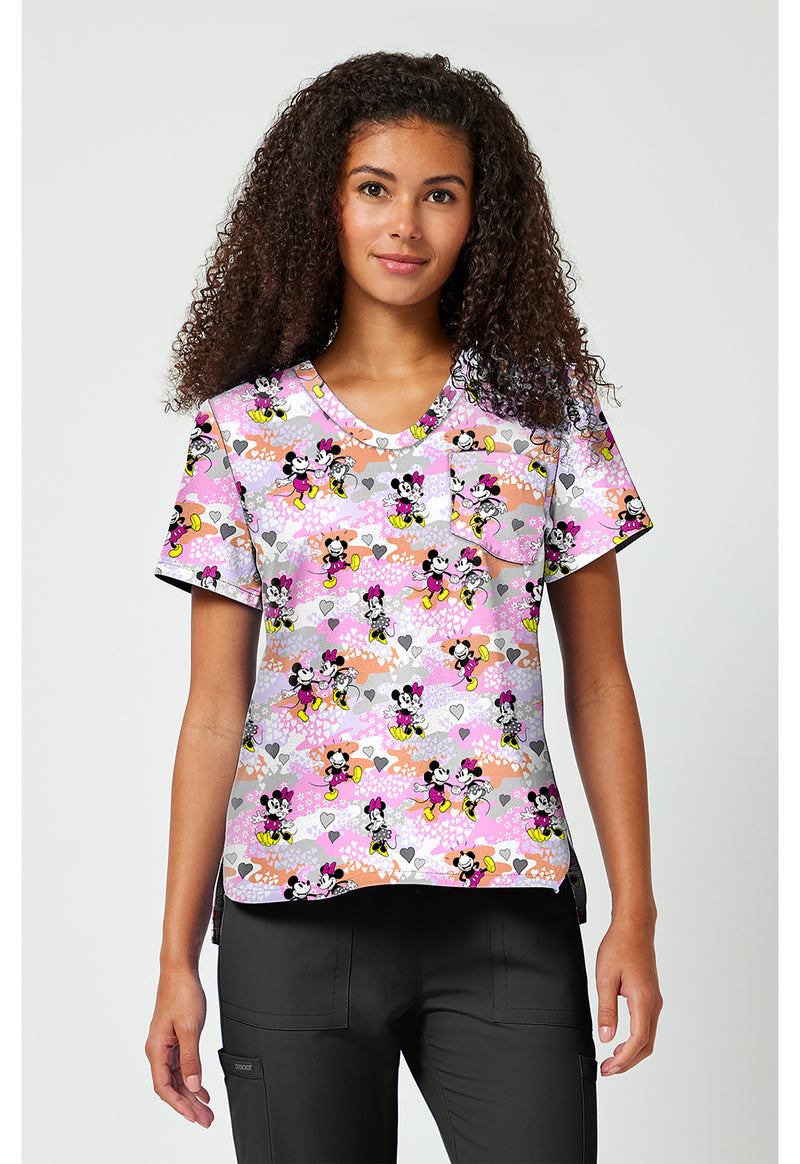 Friend Frolic - Print V-Neck Top