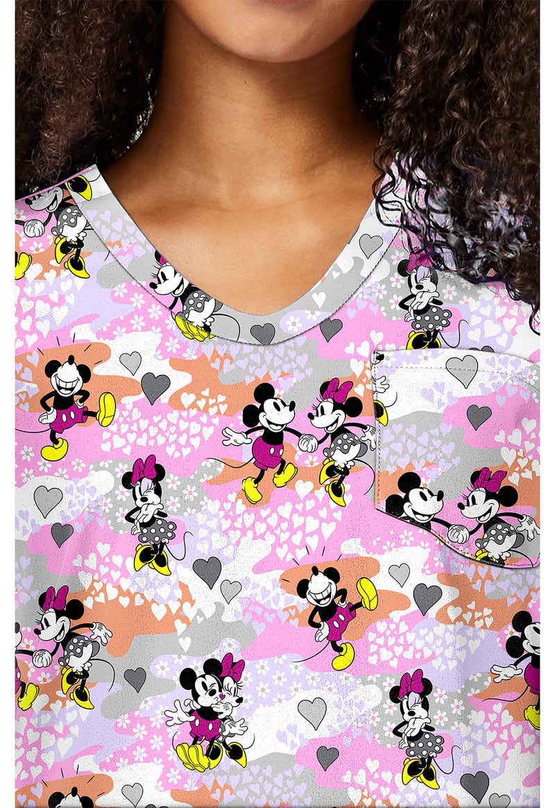 Friend Frolic - Print V-Neck Top (View 2)
