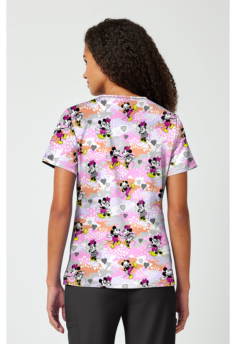 Friend Frolic - Print V-Neck Top (Back)