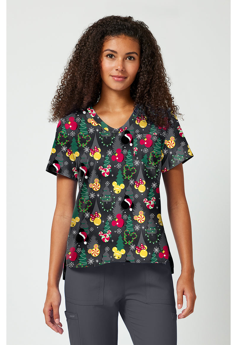 Mickey Jingle - Print V-Neck Top