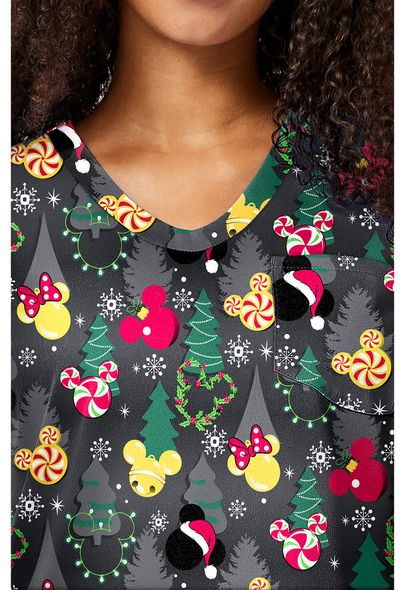 Mickey Jingle - Print V-Neck Top (View 2)