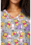Honey Plaid - Print V-Neck Top (View 2)
