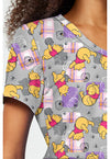 Honey Plaid - Print V-Neck Top (View 3)