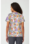 Honey Plaid - Print V-Neck Top (Back)