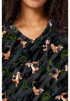 Flouncy Bouncy - Print V-Neck Top (View 2)