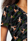 Flouncy Bouncy - Print V-Neck Top (View 3)