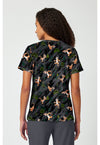 Flouncy Bouncy - Print V-Neck Top (Back)