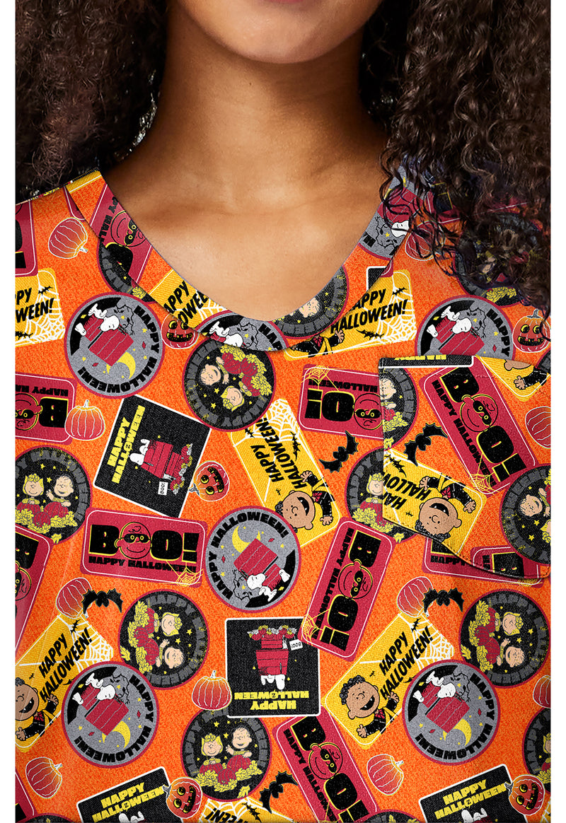 Pumpkin Patches - Print V-Neck Top (View 2)