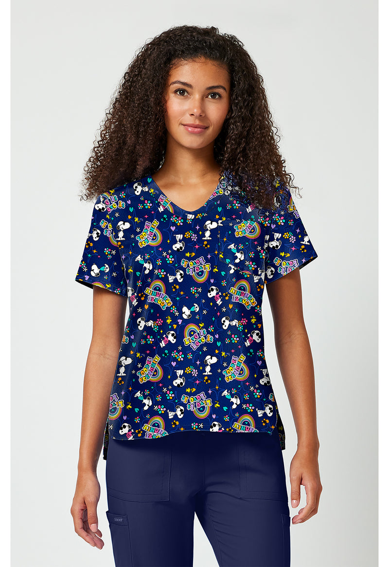Cool Kindness - Print V-Neck Top