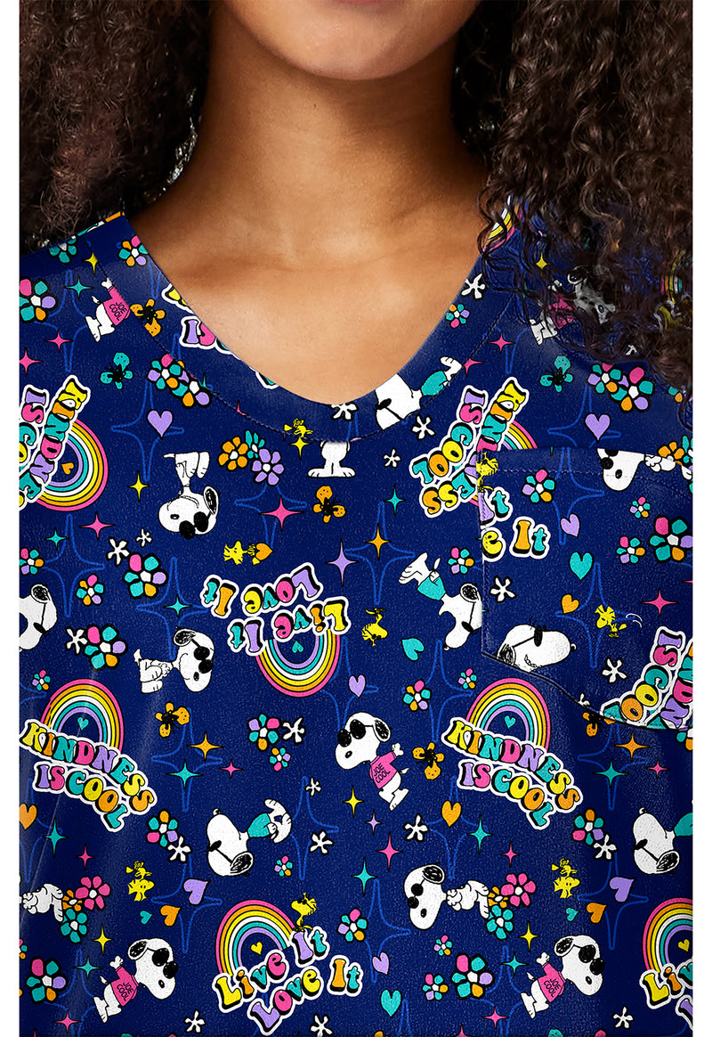 Cool Kindness - Print V-Neck Top (View 2)