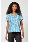 Smurfette Vibes - Print V-Neck Top