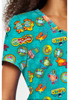 Sunshine Vibes - Print V-Neck Top (View 3)