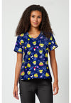 Alien In Disguise - Print V-Neck Top