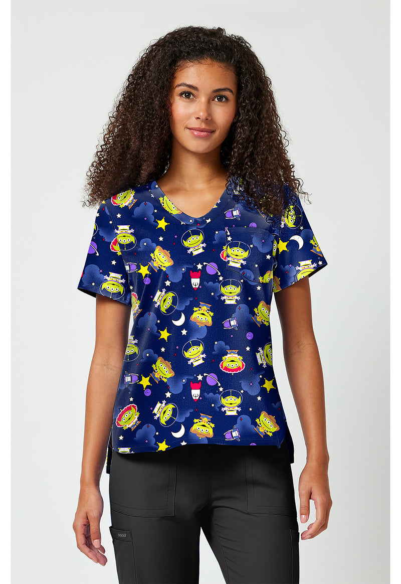 Alien In Disguise - Print V-Neck Top