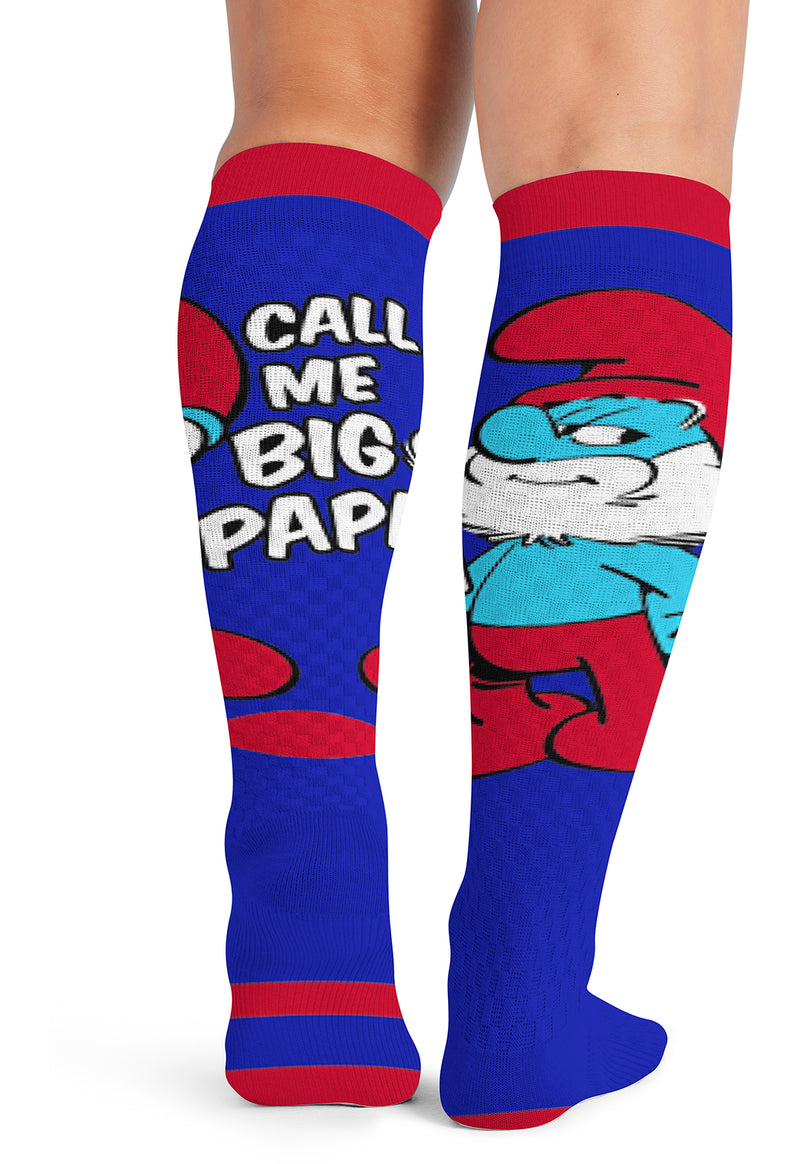 Papa Smurf - Men's 10-15mmHg Compression Socks (Back)