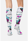 Heroic Skies - Women's 10-15mmHg Compression Socks (Back)