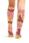 Wonderfully Wild - Women's 10-15mmHg Compression Socks (Back)