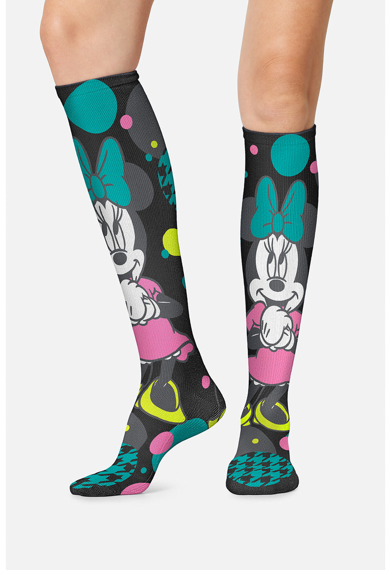 Minnie Houndstooth - Women's 10-15mmHg Compression Socks
