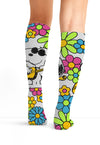 Snoopy Grooves - Women's 10-15mmHg Compression Socks (Back)