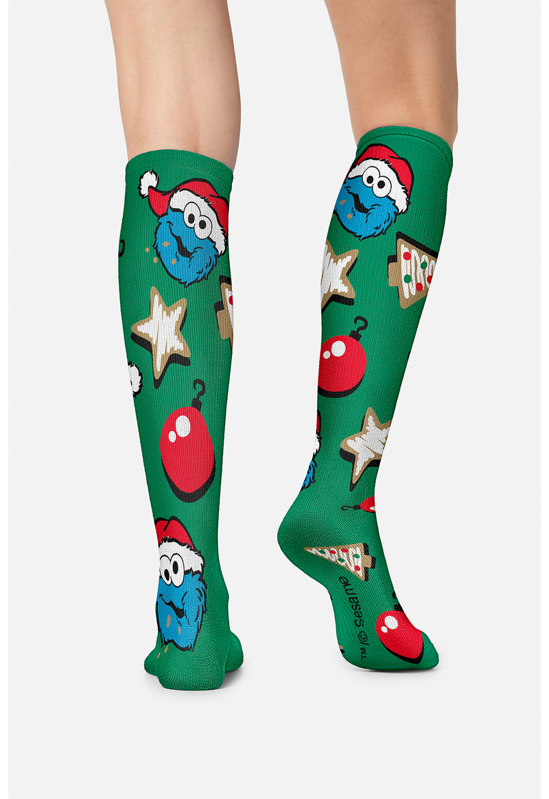Cookie Ornament - Women's 10-15mmHg Compression Socks (Back)