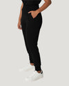 Black - White Cross V-Tess Women's 7 Pocket Yoga Waist Cargo Jogger Scrub Pant for Nursing